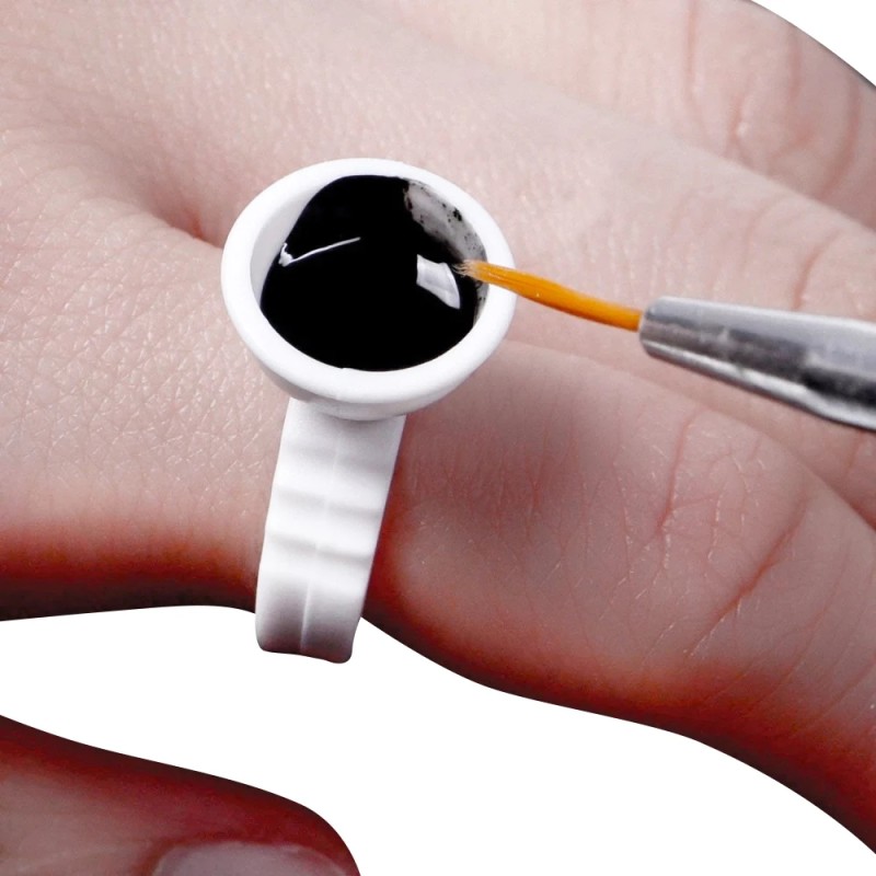 Eyelash Glue Ring Manufacturer - 100pcs White Cup Holder