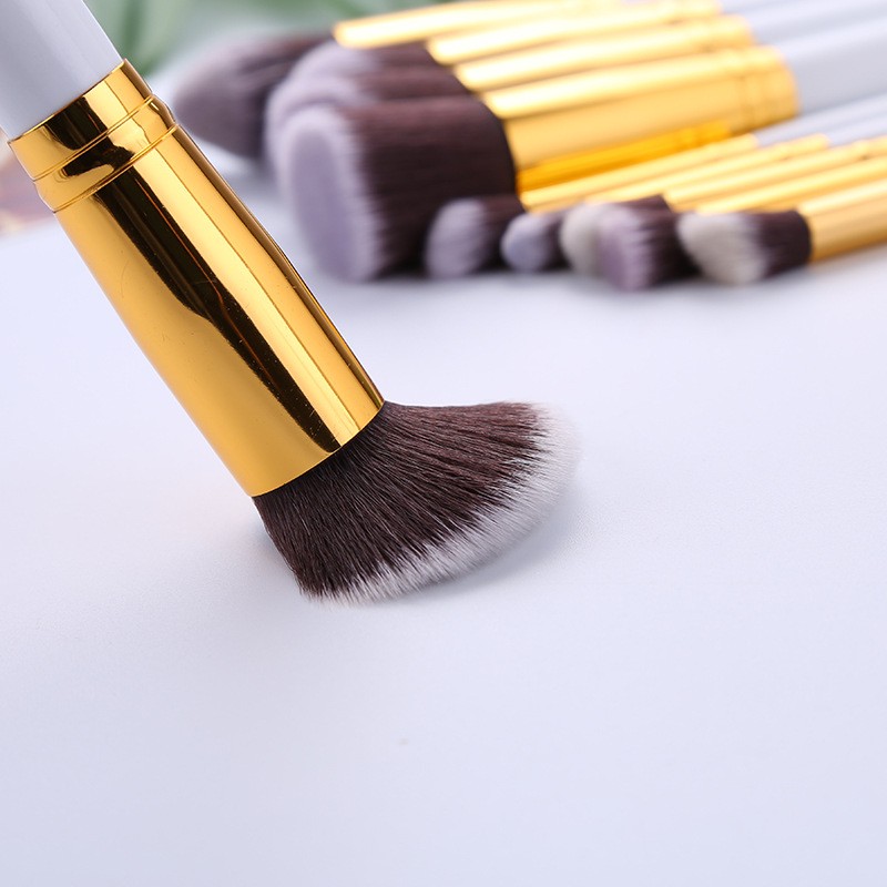 Women Makeup Brush Supplier - 10pcs Soft Wooden Tools