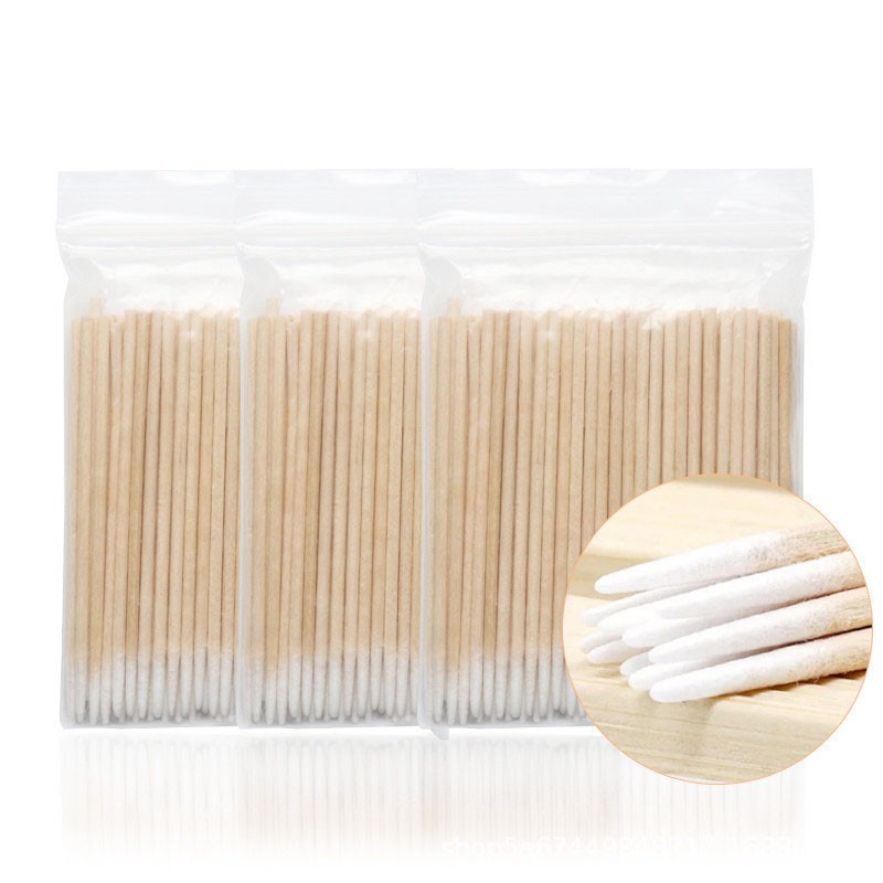Permanent Makeup Swab Supplier - 100 PCS Wood Cotton Swab