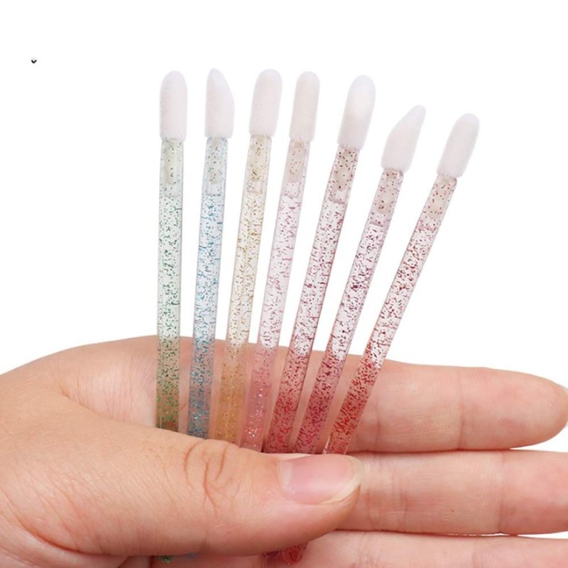 Disposable Lip Brush Factory - 50Pcs Crystal Rod Wands