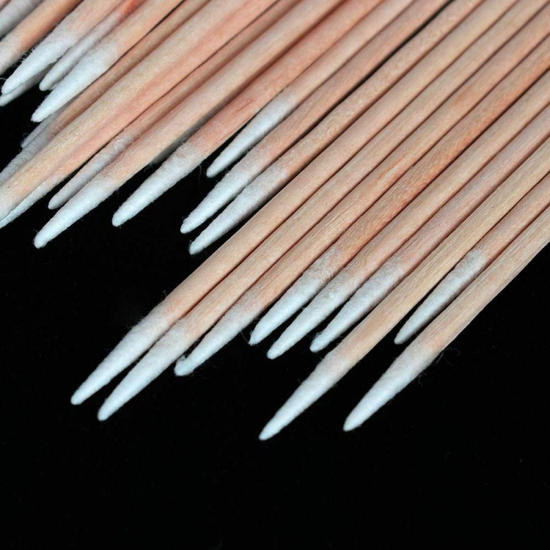 Cotton Buds Factory - 100pcs Wooden Tip Applicator Sticks