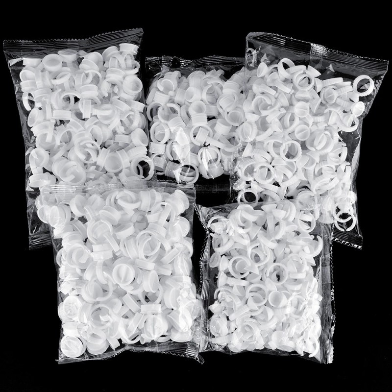 Eyelash Glue Ring Manufacturer - 100pcs White Cup Holder