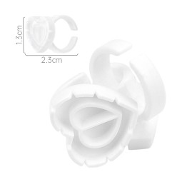Eyelash Glue Ring Supplier - 100Pcs Heart Shape Holder