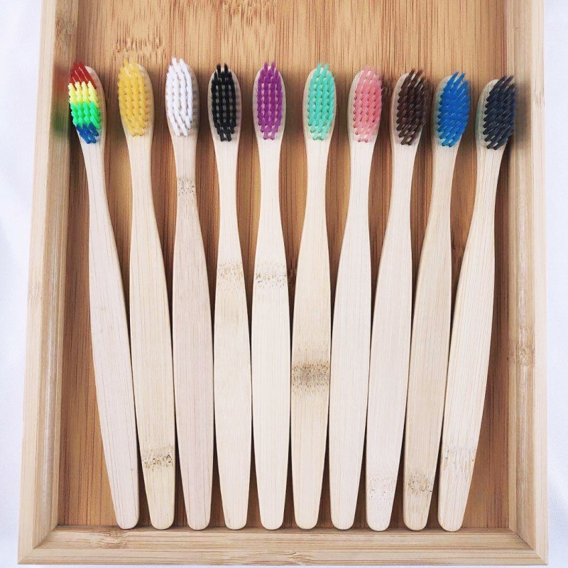 Biodegradable Toothbrush Factory - Colorful Bamboo Bristle