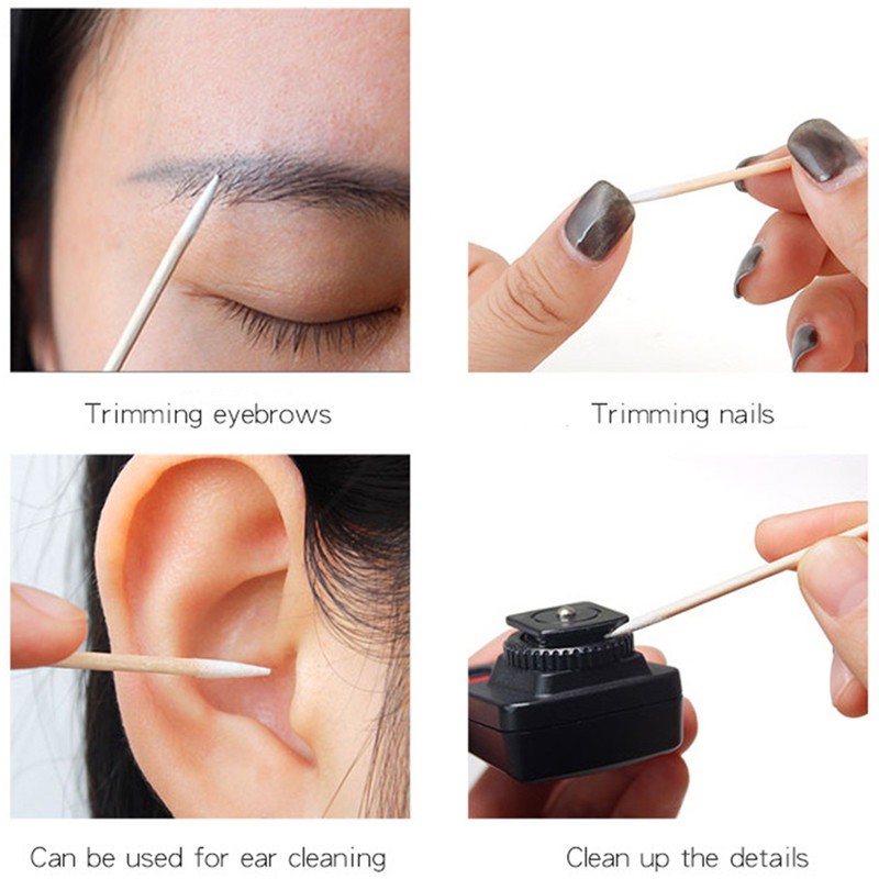 Cotton Buds Factory - 100pcs Wooden Tip Applicator Sticks