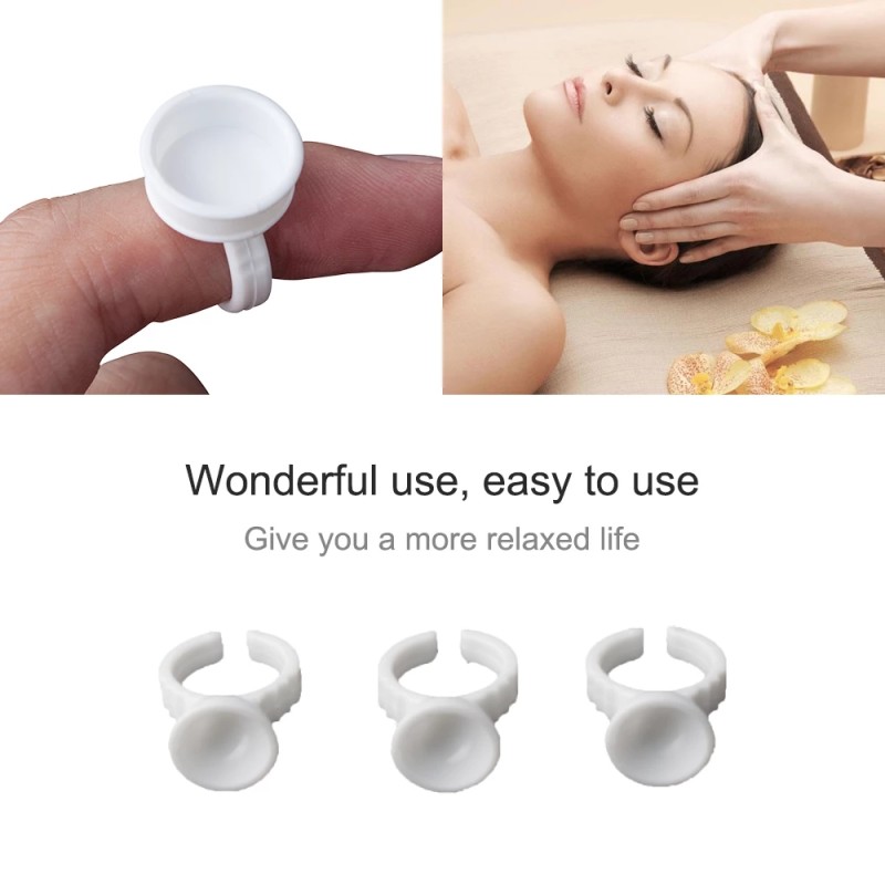 Glue Rings Supplier - 100pcs Nail Art Holder Cups