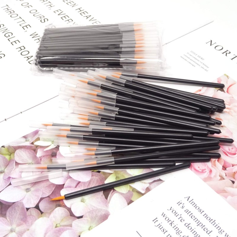 Eyeliner Brush Supplier - 50pcs White Tip Applicator