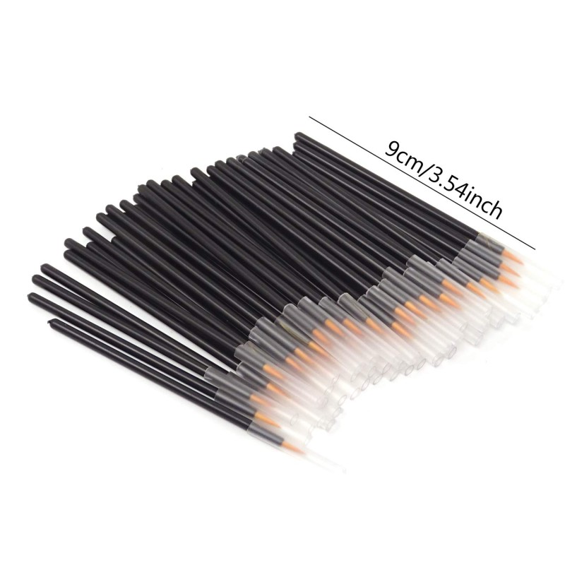 Eyeliner Brush Supplier - 50pcs White Tip Applicator