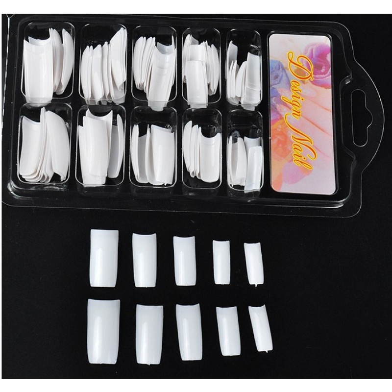 False Nails Supplier - 100pcs Natural Transparent Tips