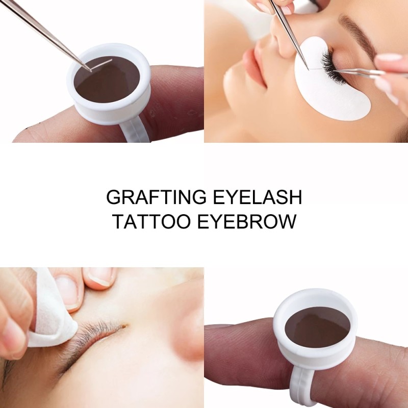 Glue Rings Supplier - 100pcs Nail Art Holder Cups