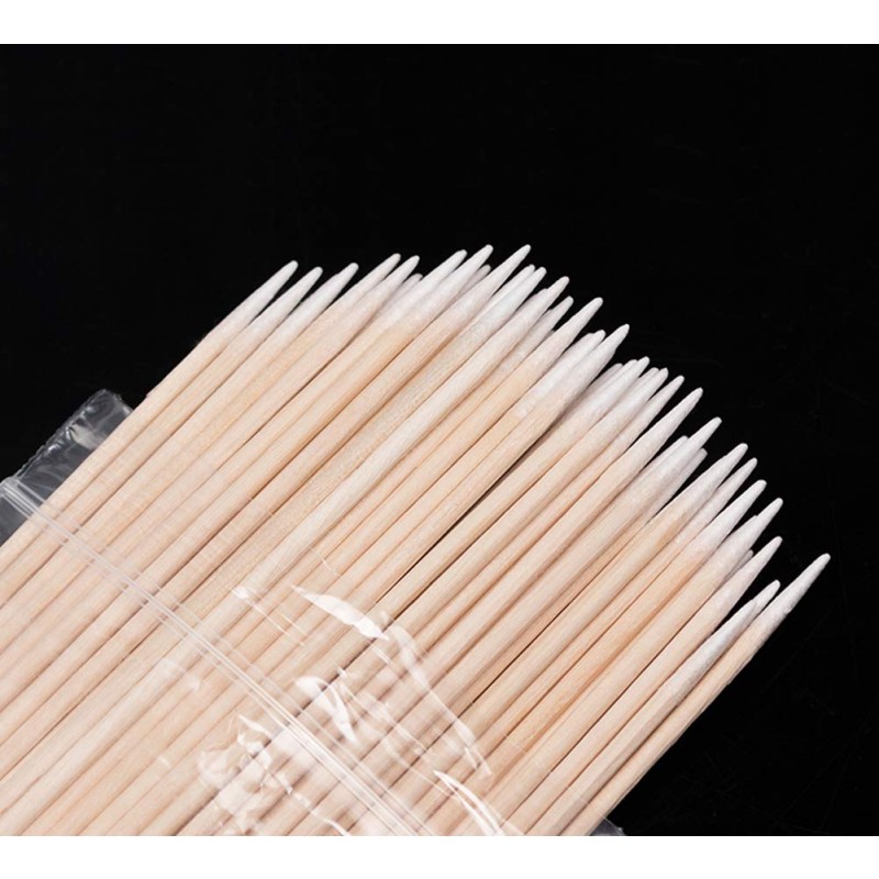 Disposable Cotton Swab Factory - 100 PCS Pointed Tip Wood