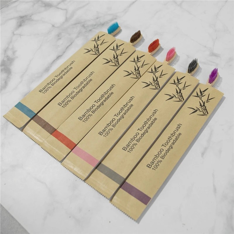 Bamboo Toothbrush Set Supplier - Colorful Soft Bristle Charcoal