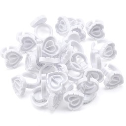 Lash Glue Ring Supplier - Heart Shape Pigment Container