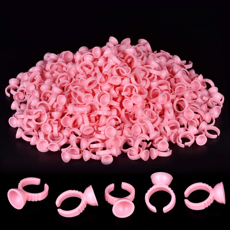 Disposable Glue Ring Supplier - Pink Lash Extension Holder