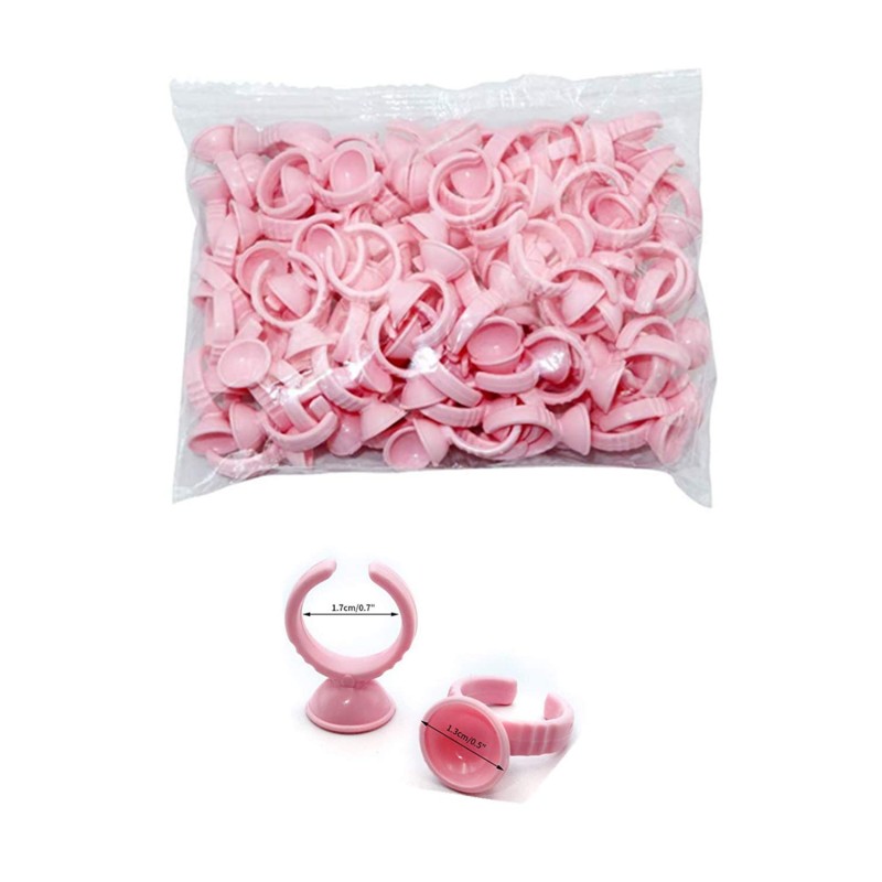 Disposable Glue Ring Supplier - Pink Lash Extension Holder