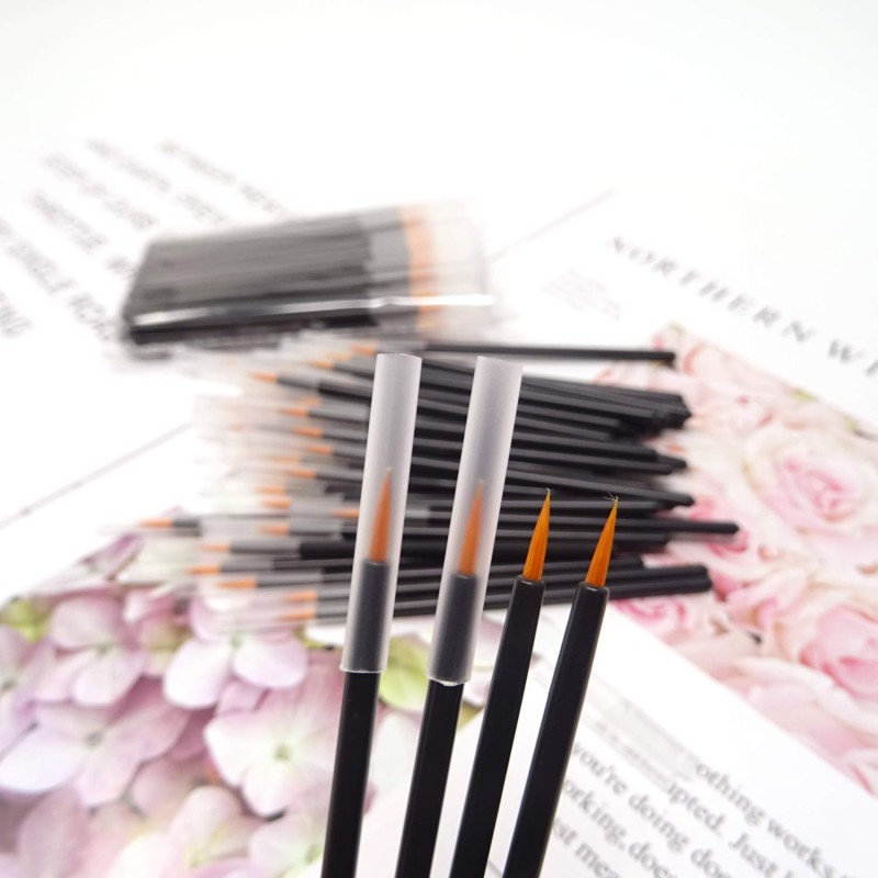 Eyeliner Brush Supplier - 50pcs White Tip Applicator