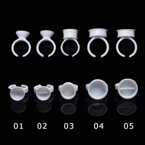 Glue Rings Supplier - 100pcs Nail Art Holder Cups