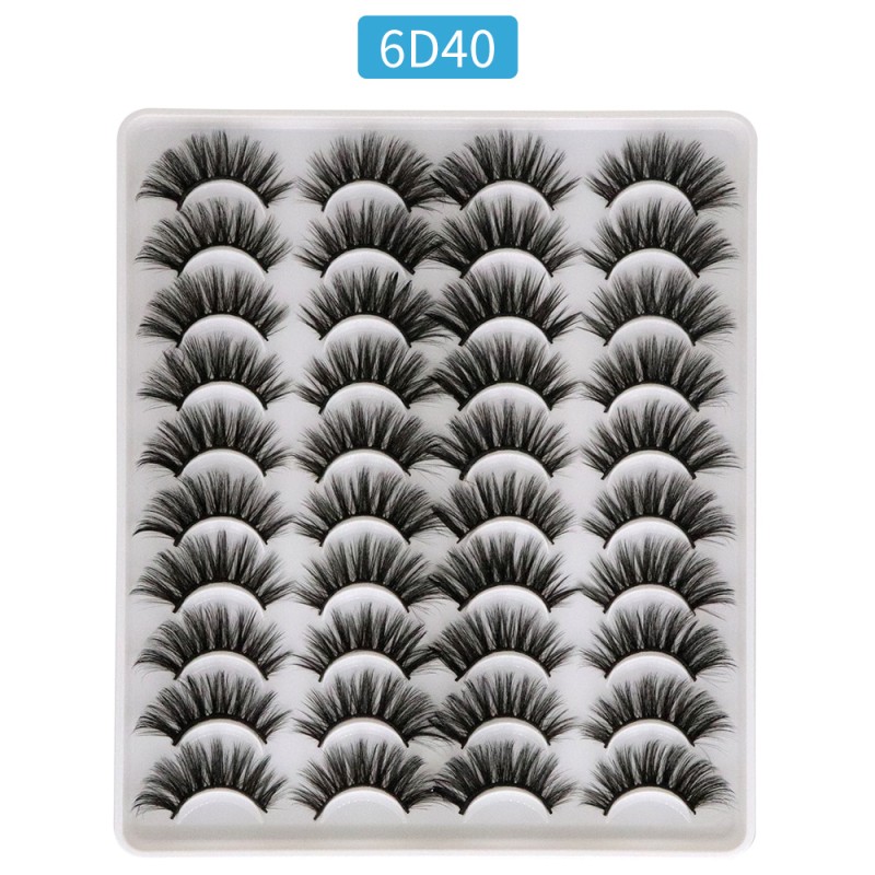 False Eyelashes Pack Factory - 20 Pairs 3D Mink Lashes