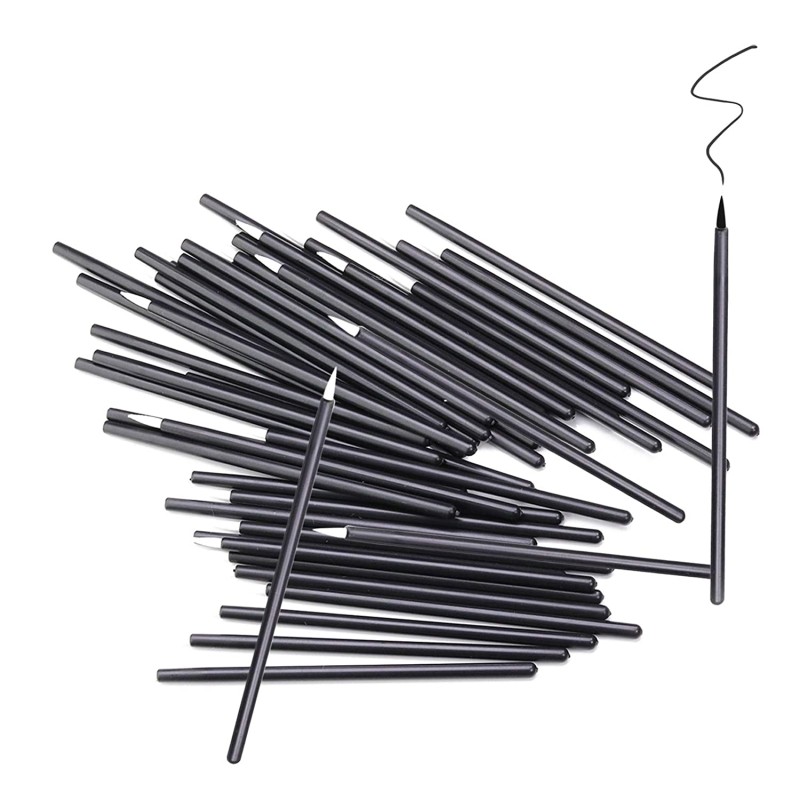 Eyeliner Brush Supplier - 50pcs White Tip Applicator
