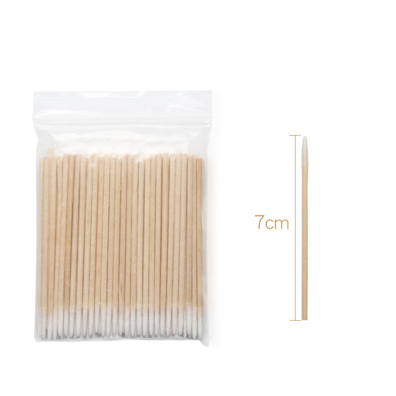 Permanent Makeup Swab Supplier - 100 PCS Wood Cotton Swab