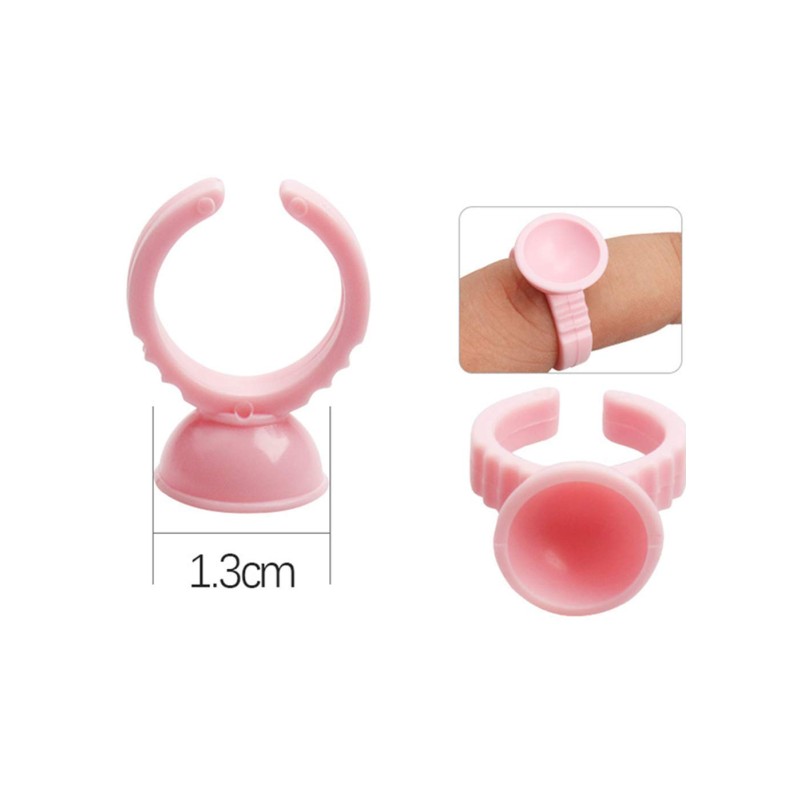 Disposable Glue Ring Supplier - Pink Lash Extension Holder