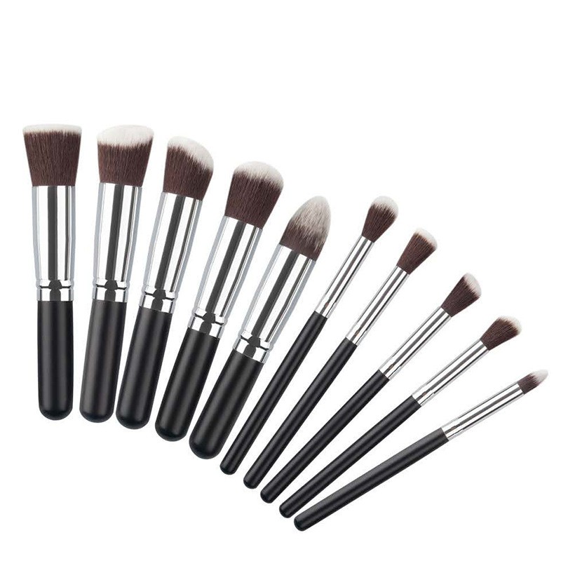 Women Makeup Brush Supplier - 10pcs Soft Wooden Tools