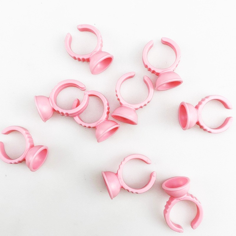 Disposable Glue Ring Supplier - Pink Lash Extension Holder