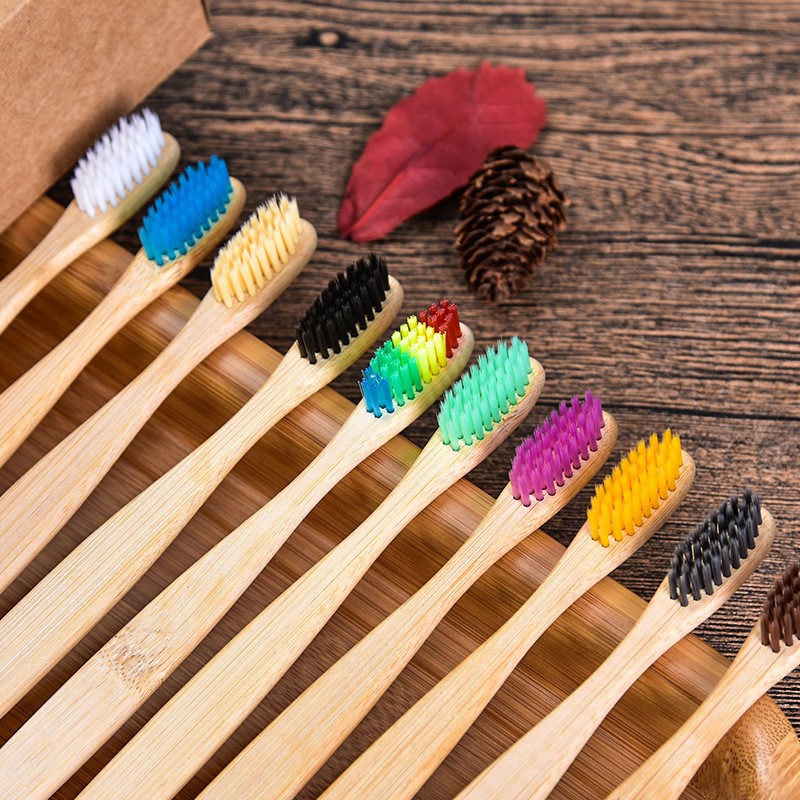 Bamboo Toothbrush Set Supplier - Colorful Soft Bristle Charcoal