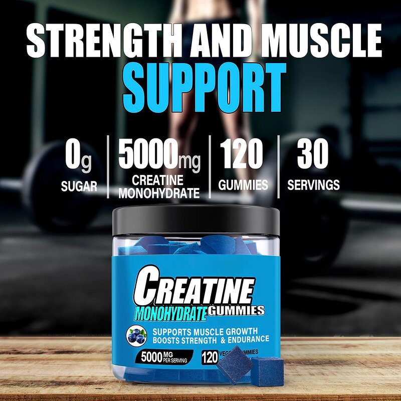 Creatine Gummies Manufacturer - Blueberry Private Label Supplement Bulk Supply