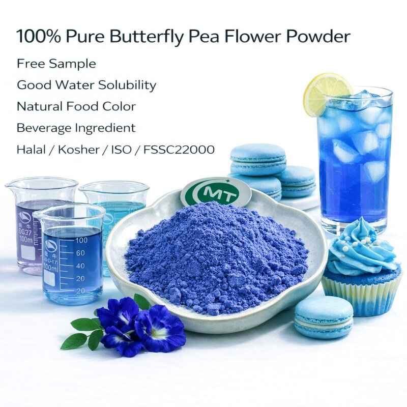 Butterfly Pea Flower Extract - Plant-Based Blue Color Organic Food Beverage