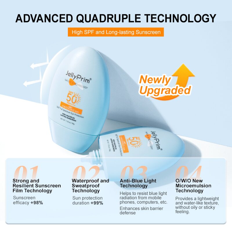 Sunscreen SPF 50 - Organic Brightening Whitening Sunblock Long Lasting Multiples