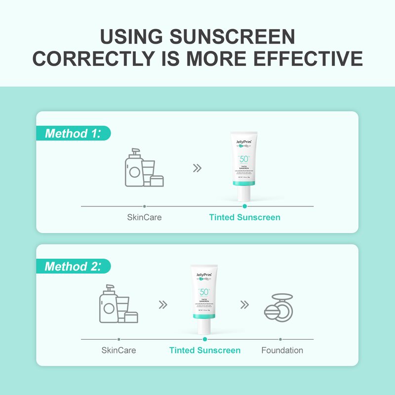 Tinted Sunscreen SPF 50+ PA+++ - OEM/ODM Organic Repair Moisturizing Lightening UVA UVB