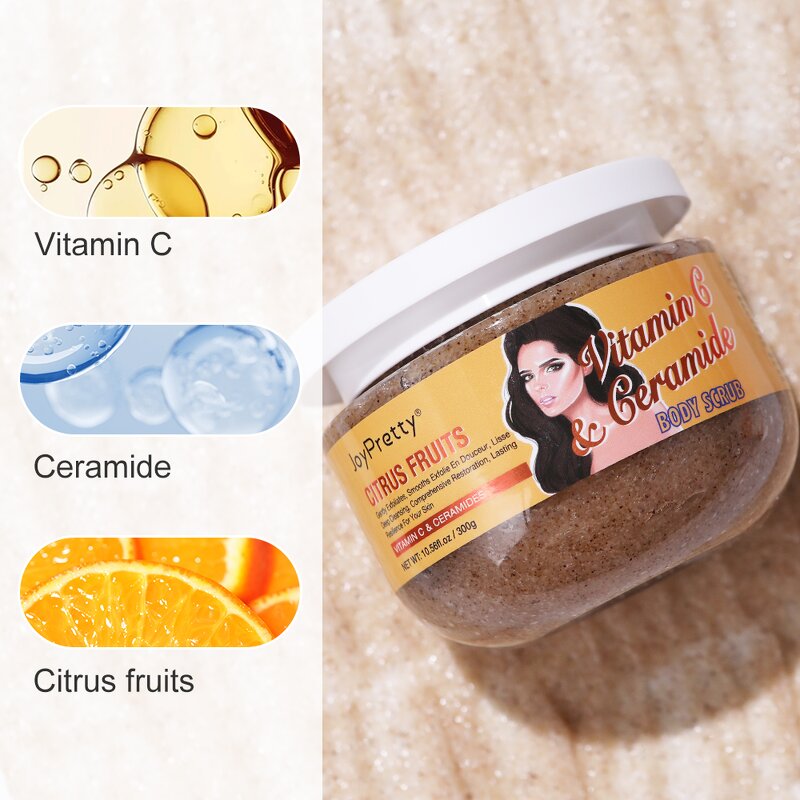 Vitamin C Body Scrub - JoyPretty Private Label Natural Organic Vegan Brightening Exfoliating