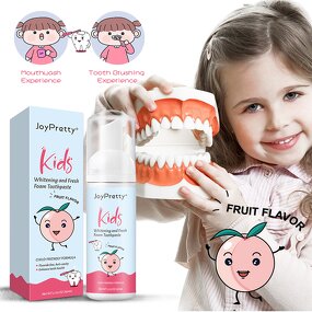 Kids Toothpaste Mousse - Private Label Natural Organic Teeth Whitening Cleaning Foam