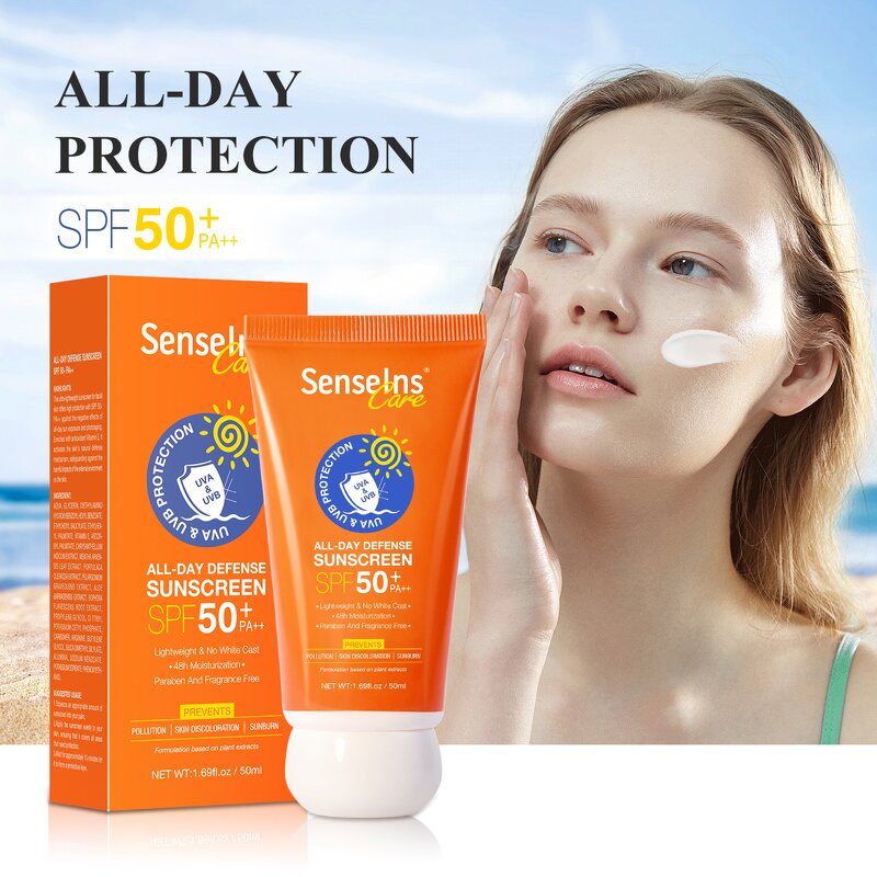 Sunscreen SPF 50 - OEM Private Label Organic Whitening Moisturizing UVA/Uvb All-Day
