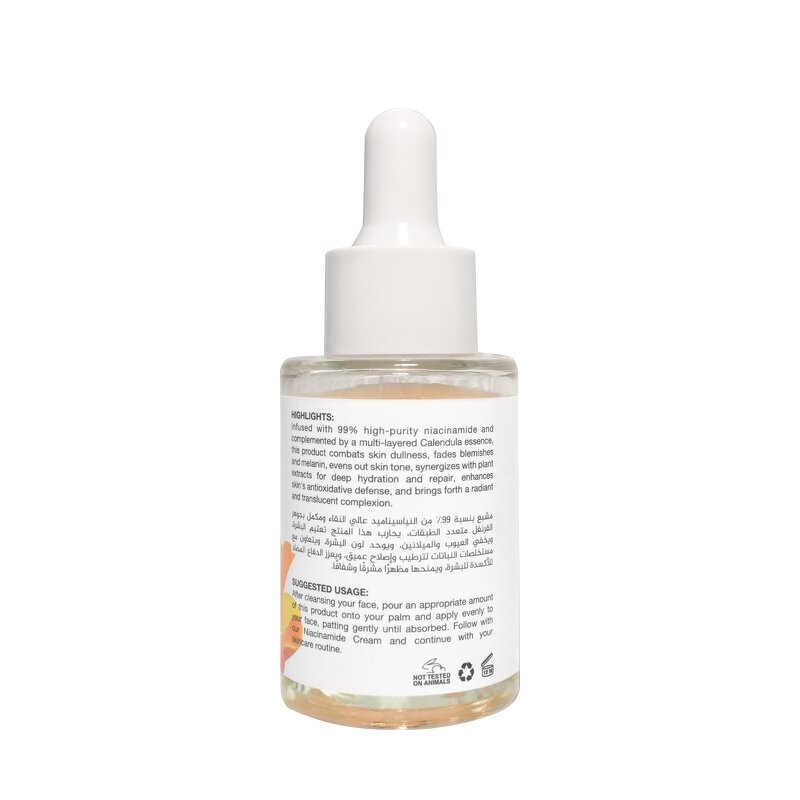 Niacinamide Marigold Serum - Organic Brightening Hydrating Shrinking Pores Firming Whitening