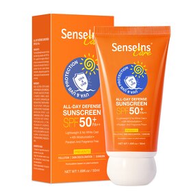 Sunscreen SPF 50 - Private Label Organic All-Day Defense UVA/UVB Moisturizing Whitening