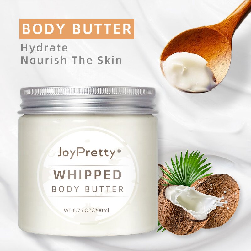 Whipped Body Butter - Private Label Organic Coconut Scented Moisturizing Dry Skin Care