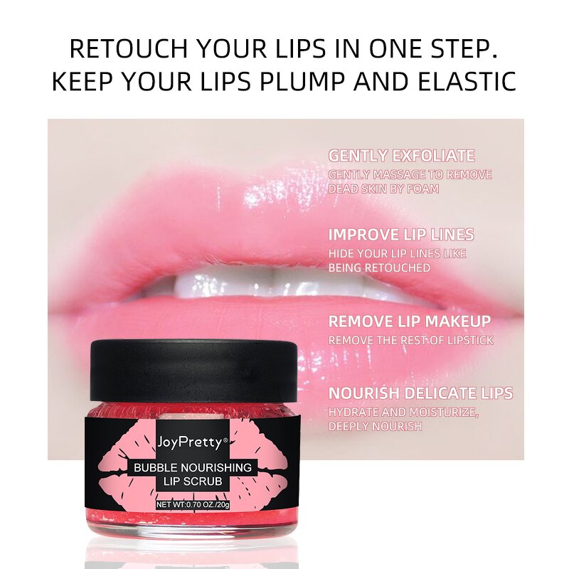 Lip Scrub - Custom Private Label Korean Natural Vegan Organic Lightening Pink Sugar