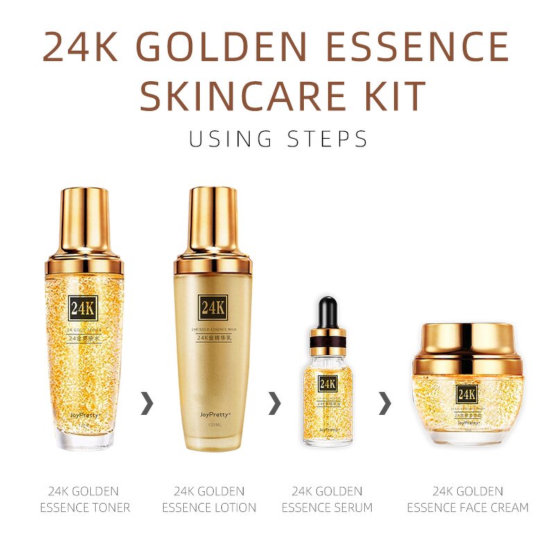 24k Gold Skin Care Set - Private Label Anti-wrinkle Reduce Fineline Cream Gift Set