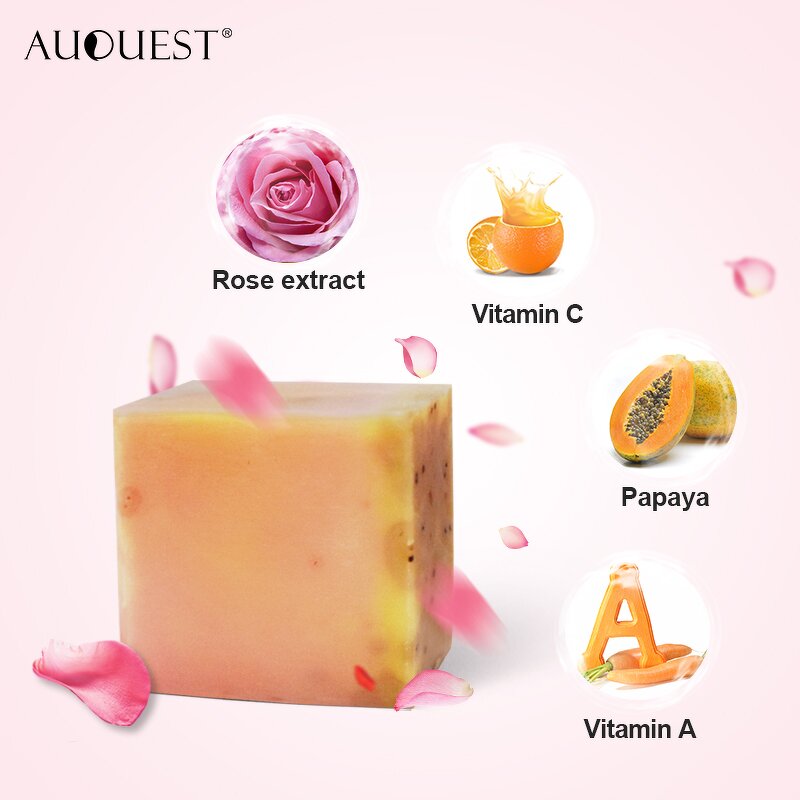 Papaya Soap - Wholesale Organic Skin Brightening Rose Oil Handmade Soap Private Label