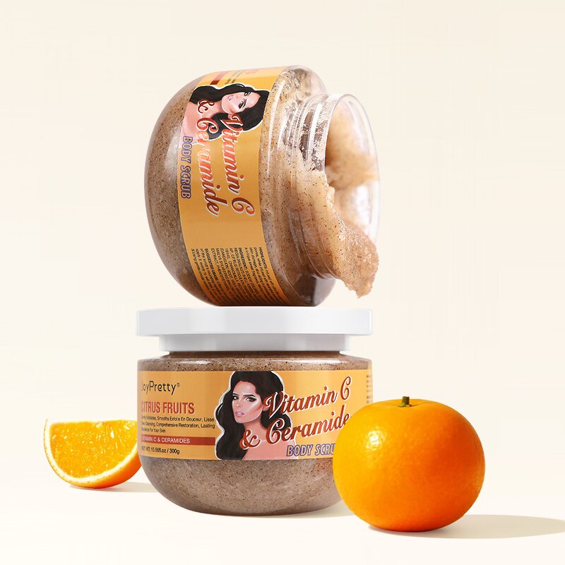 Vitamin C Body Scrub - JoyPretty Private Label Natural Organic Vegan Brightening Exfoliating