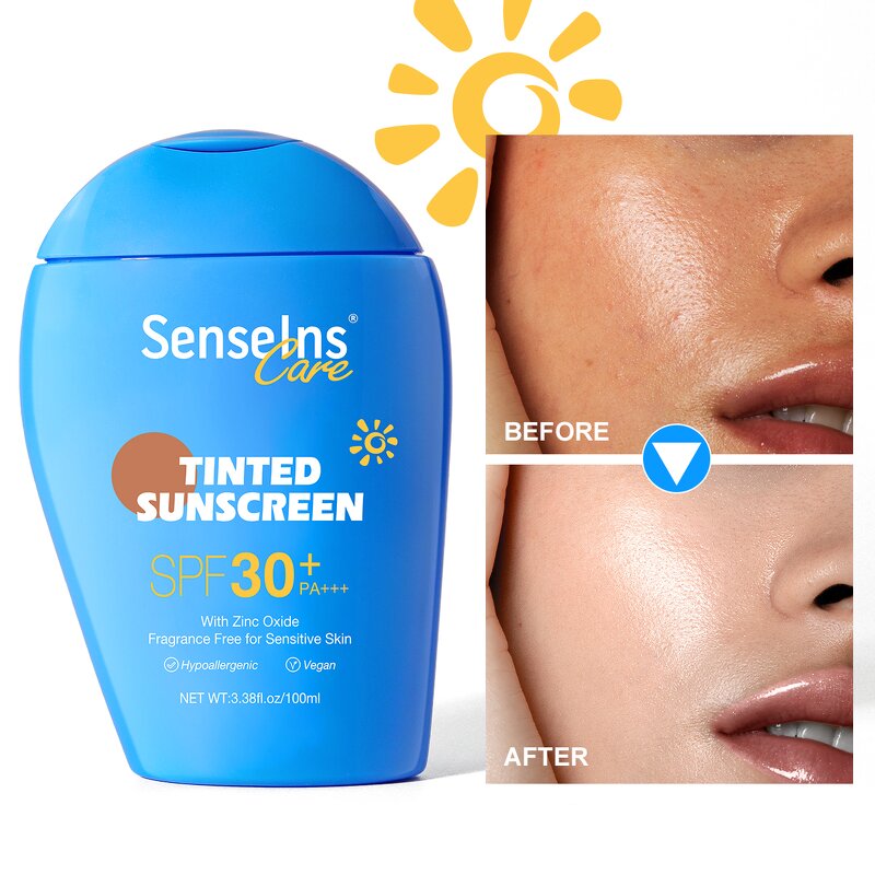 Tinted Sunscreen SPF 50 - Private Label Zinc Oxide Professional Moisturising UV Protection
