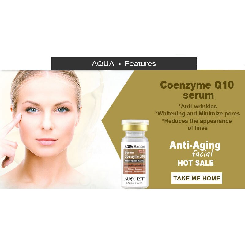 Coenzyme Q10 Serum - Hyaluronic Acid Moisturizing Shrink Pore Repair Whitening Anti-aging