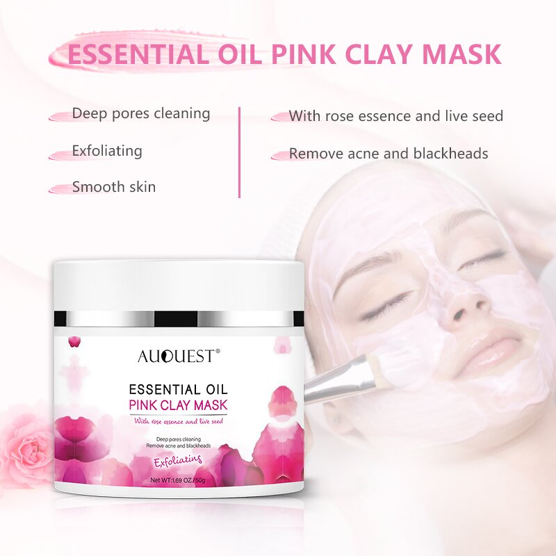 Pink Clay Mask - Private Label Deep Pore Cleansing Whitening Moisturizing Purifying