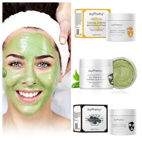 Facial Clay Mask Manufacturer - OEM Turmeric Green Tea Dead Sea Mud Vitamin C with Brush