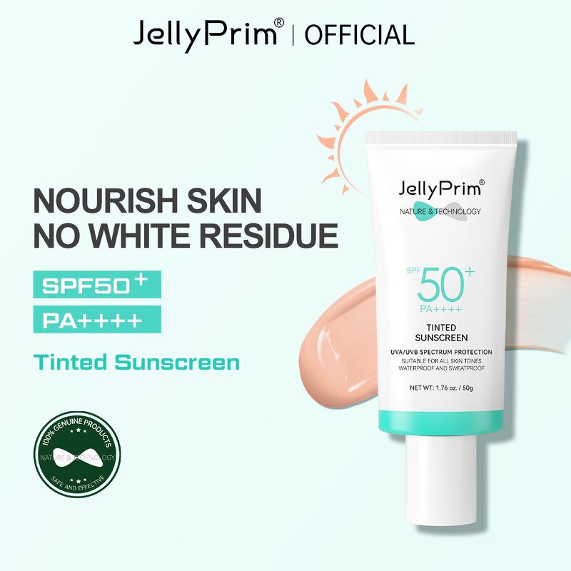 Tinted Sunscreen SPF 50+ PA+++ - OEM/ODM Organic Repair Moisturizing Lightening UVA UVB