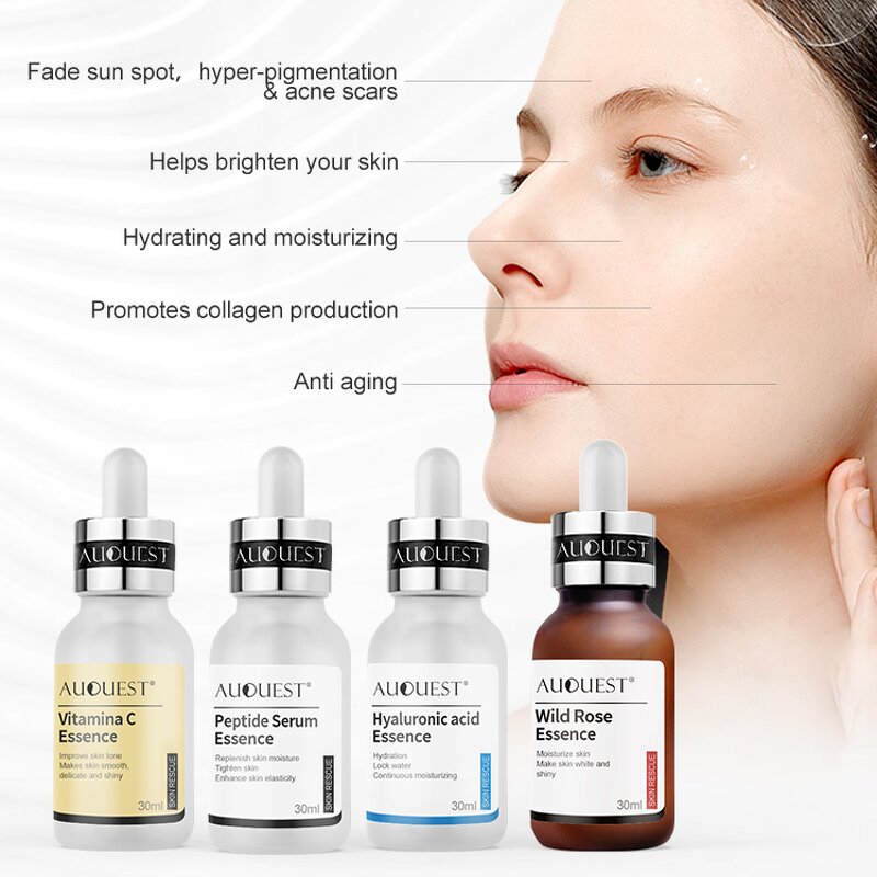 Vitamin C Collagen Serum - Organic Face Firming Stem Cell Whitening Hyaluronic Acid