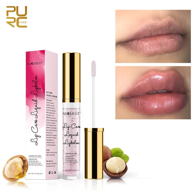 Lip Plumper Gloss - Pink Long Lasting Moisturizer Vitamin E Mineral Oil Volume Shiny