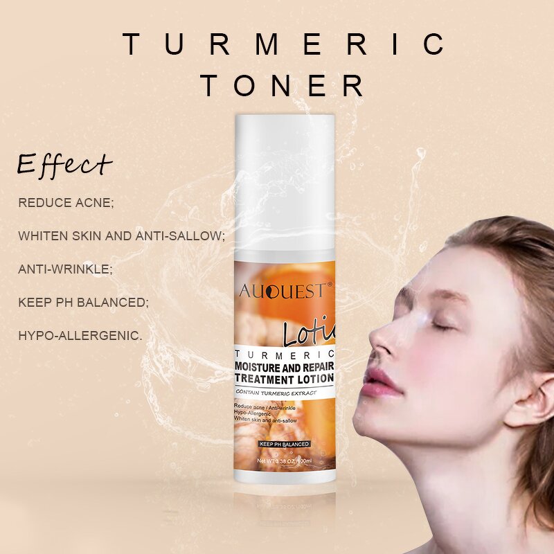 Turmeric Skin Care Set - Korean Natural Whitening Acne Removal Organic Deep Cleansing